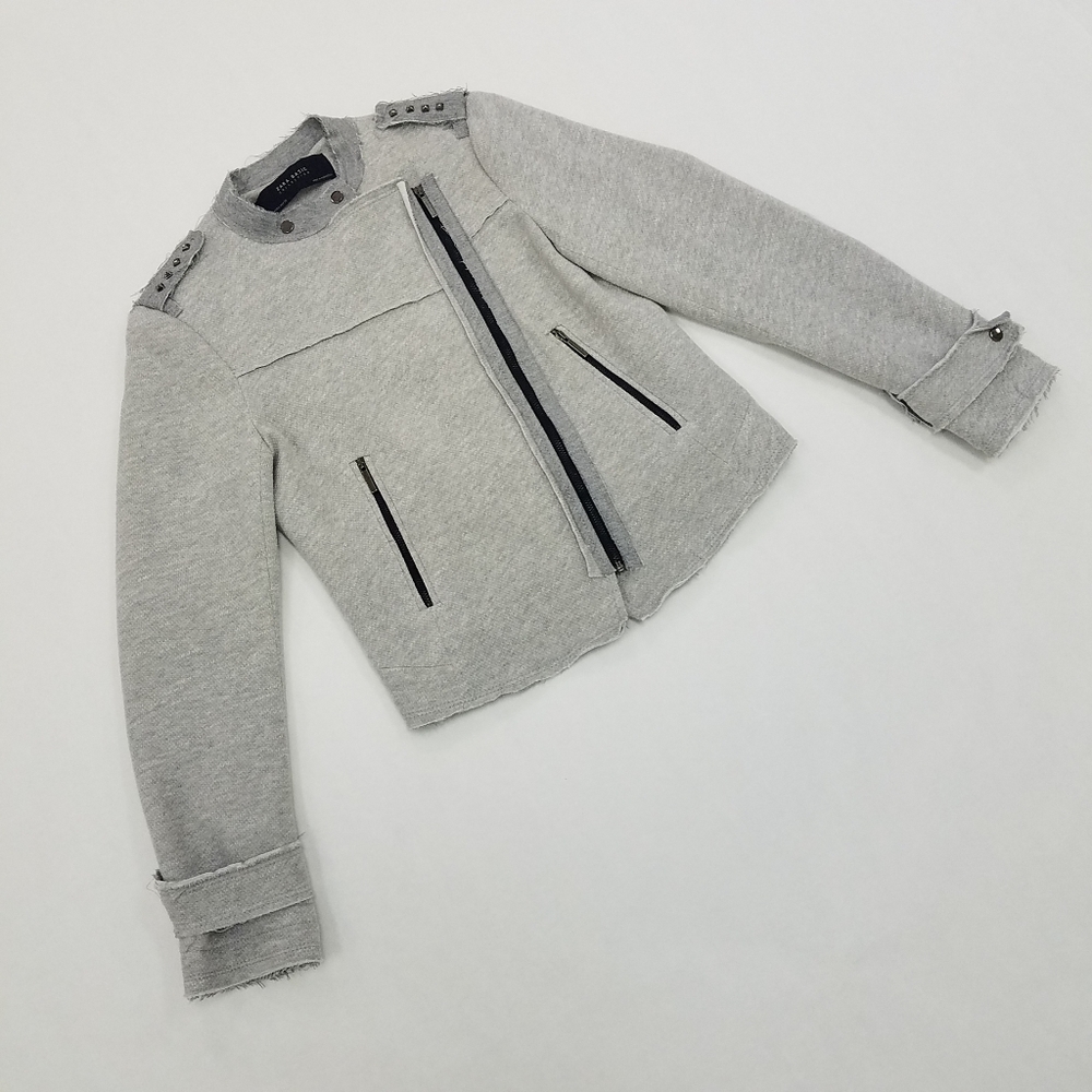 Zara Basic Collection Asymmetrical Moto Jacket - image 8